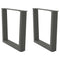 vidaXL Dining Table Legs V-Shape 2 pcs Anthracite 60x(42-43.3) cm Steel