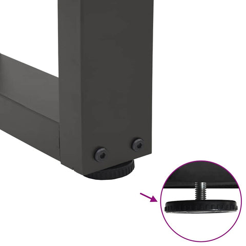 vidaXL Dining Table Legs V-Shape 2 pcs Anthracite 60x(42-43.3) cm Steel