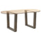 vidaXL Dining Table Legs V-Shape 2 pcs Natural Steel 60x(42-43.3) cm Steel