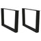 vidaXL Dining Table Legs V-Shape 2 pcs Black 70x(42-43.3) cm Steel
