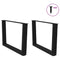 vidaXL Dining Table Legs V-Shape 2 pcs Black 70x(42-43.3) cm Steel