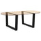 vidaXL Dining Table Legs V-Shape 2 pcs Black 70x(42-43.3) cm Steel