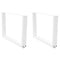 vidaXL Dining Table Legs V-Shape 2 pcs White 70x(42-43.3) cm Steel