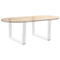 vidaXL Dining Table Legs V-Shape 2 pcs White 70x(42-43.3) cm Steel