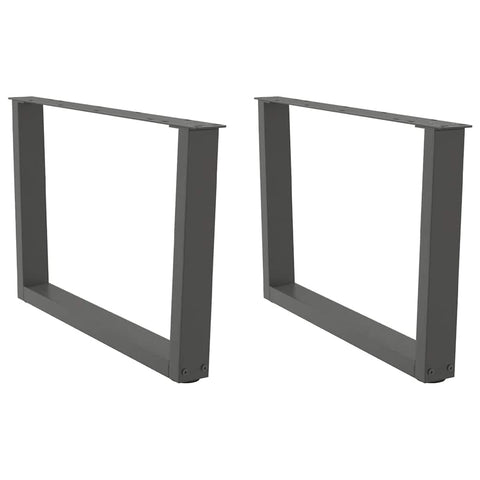 vidaXL Coffee Table Legs V-Shape 2 pcs Anthracite 70x(42-43.3) cm Steel