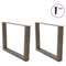vidaXL Dining Table Legs V-Shape 2 pcs Natural Steel 70x(42-43.3) cm Steel