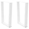vidaXL Dining Table Legs V-Shape 2 pcs White 60x(72-73.3) cm Steel