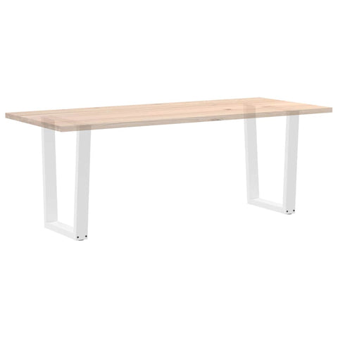 vidaXL Dining Table Legs V-Shape 2 pcs White 60x(72-73.3) cm Steel