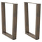 vidaXL Dining Table Legs V-Shape 2 pcs Natural Steel 60x(72-73.3) cm Steel