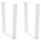 vidaXL Dining Table Legs V-Shape 2 pcs White 70x(72-73.3) cm Steel
