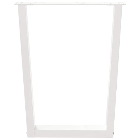 vidaXL Dining Table Legs V-Shape 2 pcs White 70x(72-73.3) cm Steel