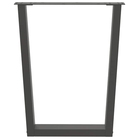 vidaXL Dining Table Legs V-Shape 2 pcs Anthracite 70x(72-73.3) cm Steel