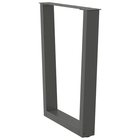 vidaXL Dining Table Legs V-Shape 2 pcs Anthracite 70x(72-73.3) cm Steel