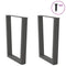 vidaXL Dining Table Legs V-Shape 2 pcs Anthracite 70x(72-73.3) cm Steel