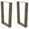 vidaXL Dining Table Legs V-Shape 2 pcs Natural Steel 70x(72-73.3) cm Steel