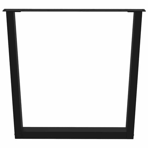 vidaXL Dining Table Legs V-Shape 2 pcs Black 80x(72-73.3) cm Steel