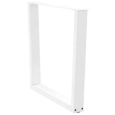 vidaXL Dining Table Legs V-Shape 2 pcs White 80x(72-73.3) cm Steel