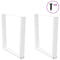vidaXL Dining Table Legs V-Shape 2 pcs White 80x(72-73.3) cm Steel