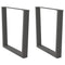 vidaXL Dining Table Legs V-Shape 2 pcs Anthracite 80x(72-73.3) cm Steel
