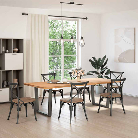 vidaXL Dining Table Legs V-Shape 2 pcs Anthracite 80x(72-73.3) cm Steel