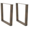 vidaXL Dining Table Legs V-Shape 2 pcs Natural Steel 80x(72-73.3) cm Steel