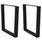 vidaXL Dining Table Legs V-Shape 2 pcs Black 90x(72-73.3) cm Steel