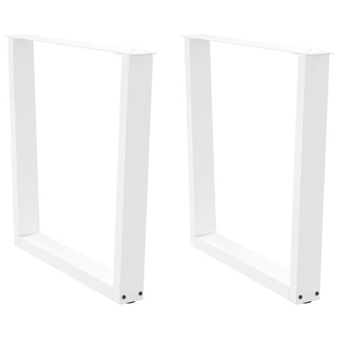 vidaXL Dining Table Legs V-Shape 2 pcs White 90x(72-73.3) cm Steel