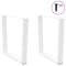 vidaXL Dining Table Legs V-Shape 2 pcs White 90x(72-73.3) cm Steel