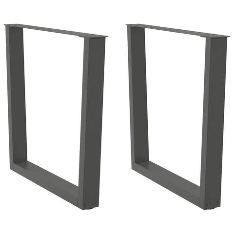 vidaXL Dining Table Legs V-Shape 2 pcs Anthracite 90x(72-73.3) cm Steel