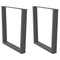 vidaXL Dining Table Legs V-Shape 2 pcs Anthracite 90x(72-73.3) cm Steel