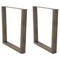 vidaXL Dining Table Legs V-Shape 2 pcs Natural Steel 90x(72-73.3) cm Steel
