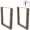 vidaXL Dining Table Legs V-Shape 2 pcs Natural Steel 90x(72-73.3) cm Steel