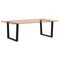 vidaXL Dining Table Legs V-Shape 2 pcs Black 100x(72-73.3) cm Steel