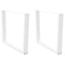 vidaXL Dining Table Legs V-Shape 2 pcs White 100x(72-73.3) cm Steel
