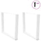 vidaXL Dining Table Legs V-Shape 2 pcs White 100x(72-73.3) cm Steel