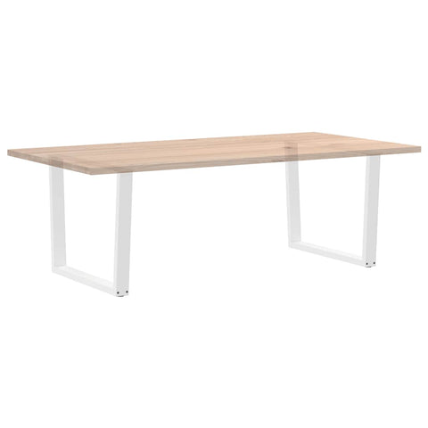 vidaXL Dining Table Legs V-Shape 2 pcs White 100x(72-73.3) cm Steel