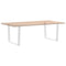 vidaXL Dining Table Legs V-Shape 2 pcs White 100x(72-73.3) cm Steel