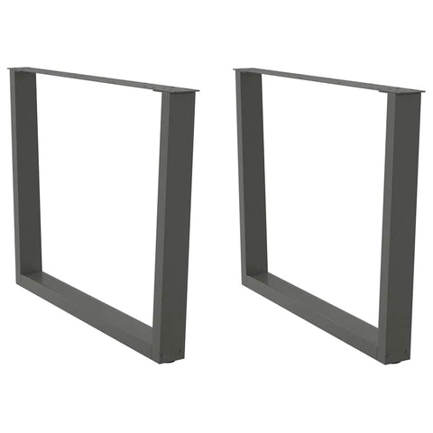 vidaXL Dining Table Legs V-Shape 2 pcs Anthracite 100x(72-73.3) cm Steel