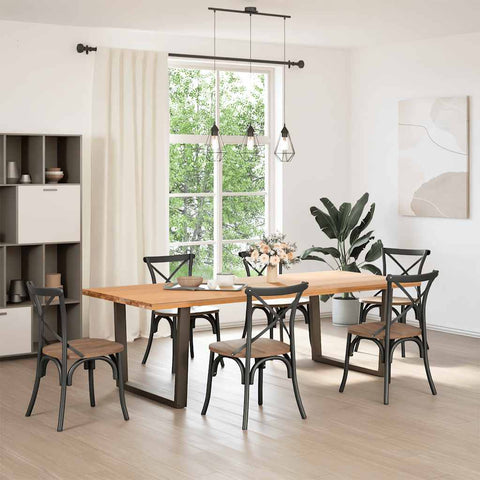 vidaXL Dining Table Legs V-Shape 2 pcs Anthracite 100x(72-73.3) cm Steel