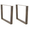vidaXL Dining Table Legs V-Shape 2 pcs Natural Steel 100x(72-73.3) cm Steel