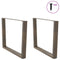 vidaXL Dining Table Legs V-Shape 2 pcs Natural Steel 100x(72-73.3) cm Steel