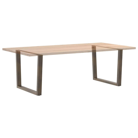 vidaXL Dining Table Legs V-Shape 2 pcs Natural Steel 100x(72-73.3) cm Steel