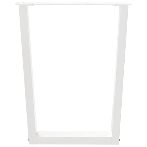 vidaXL Dining Table Legs V-Shape 3 pcs White 70x(72-73.3) cm Steel