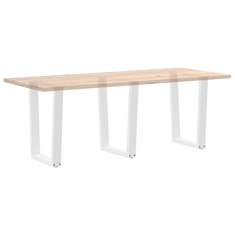 vidaXL Dining Table Legs V-Shape 3 pcs White 70x(72-73.3) cm Steel