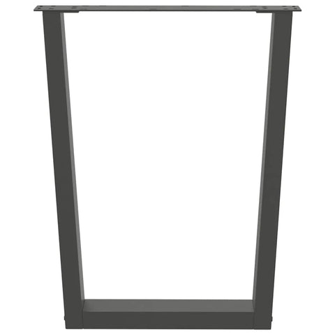 vidaXL Dining Table Legs V-Shape 3 pcs Anthracite 70x(72-73.3) cm Steel