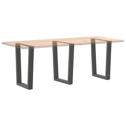 vidaXL Dining Table Legs V-Shape 3 pcs Anthracite 70x(72-73.3) cm Steel