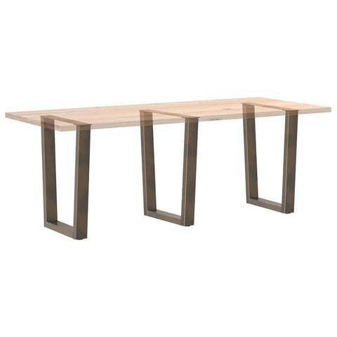 vidaXL Dining Table Legs V-Shape 3 pcs Natural Steel 70x(72-73.3) cm Steel
