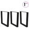 vidaXL Dining Table Legs V-Shape 3 pcs Black 80x(72-73.3) cm Steel