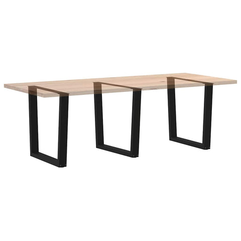 vidaXL Dining Table Legs V-Shape 3 pcs Black 80x(72-73.3) cm Steel