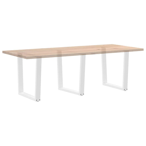 vidaXL Dining Table Legs V-Shape 3 pcs White 80x(72-73.3) cm Steel